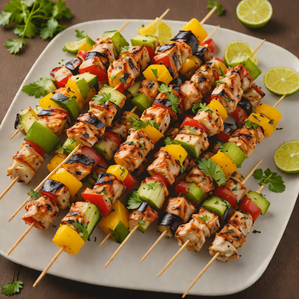 Taft Park Grilled Chicken and Vegetable Skewers