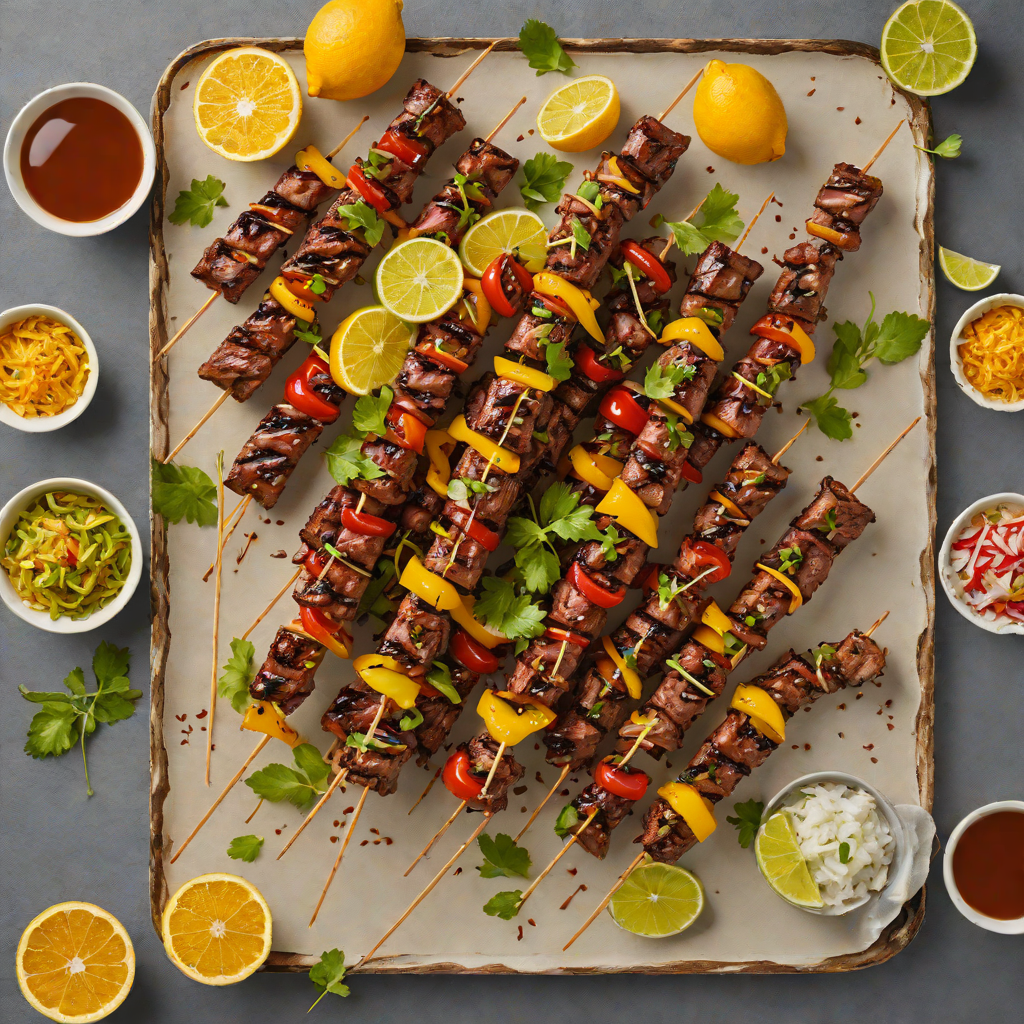 Grilled Citrus-Marinated Korean Beef Skewers