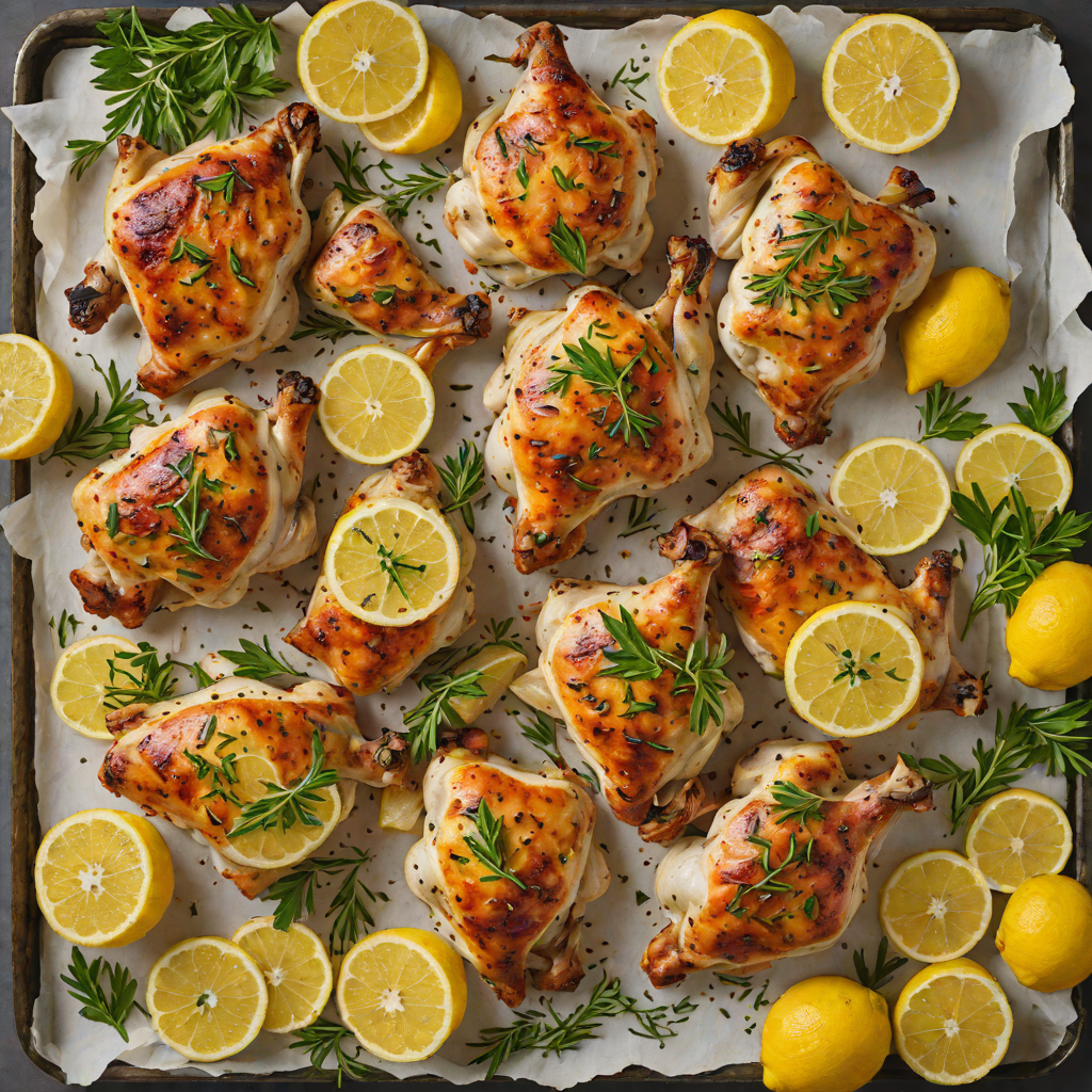 Snow-Capped Lemon Herb Roasted Chicken Thighs