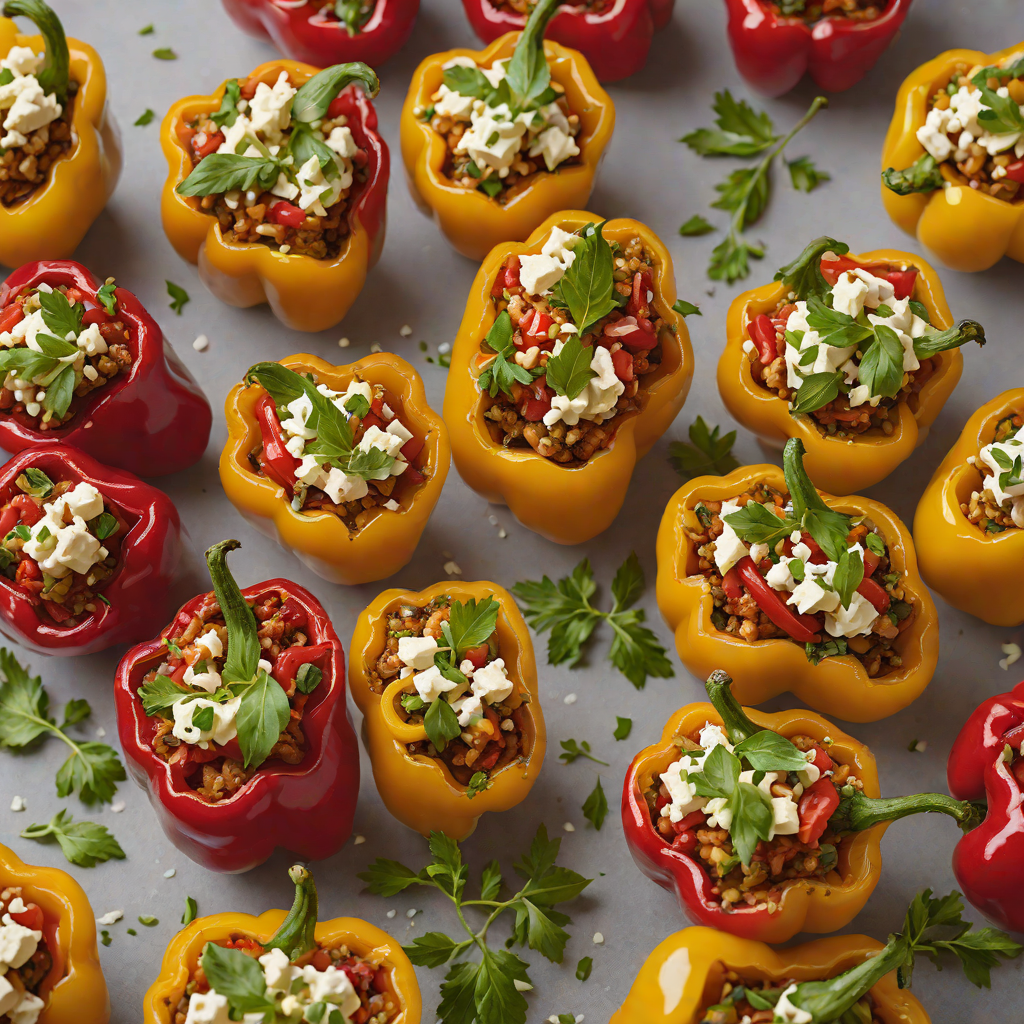 Mediterranean Hot Pepper and Feta Stuffed Peppers