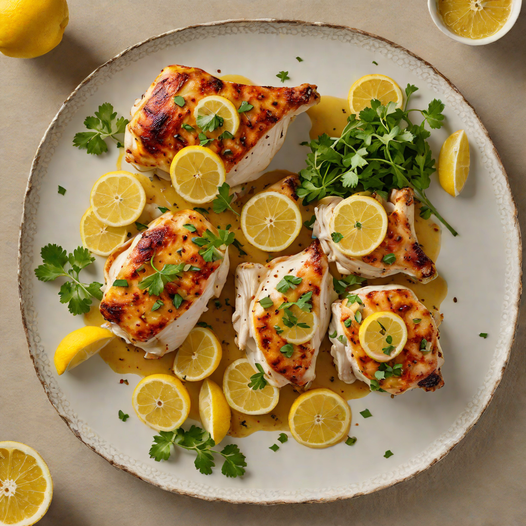 Pan-Seared Chicken with Roasted Lemon and Garlic Sauce