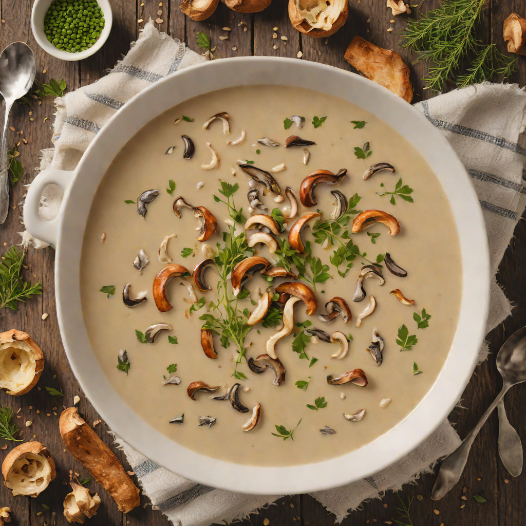 Snow-Capped Alpine Mushroom Soup