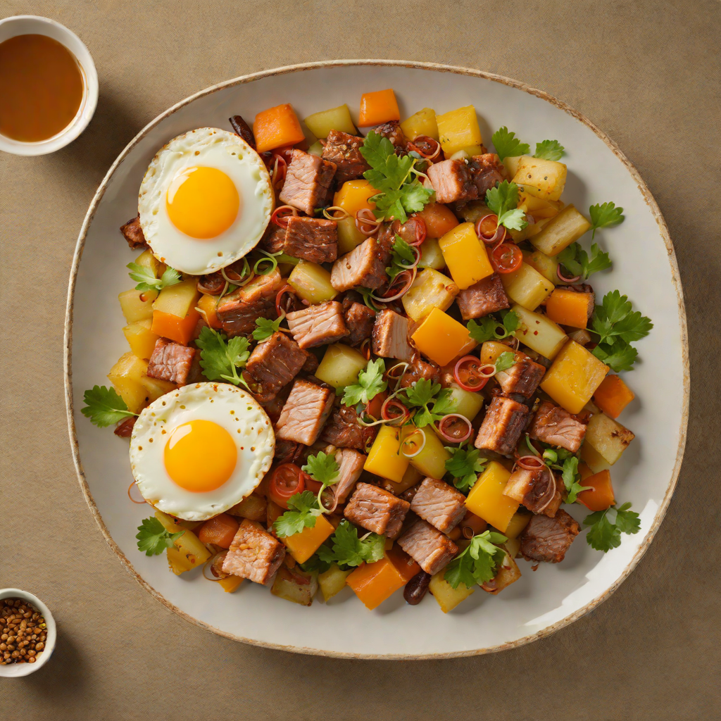 Stir-Fried Goya with Egg and Pork Belly