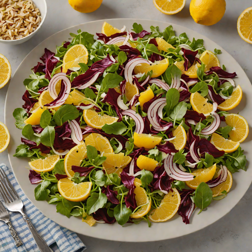 Citrus-Peel and Arugula Salad with Bitter Radicchio