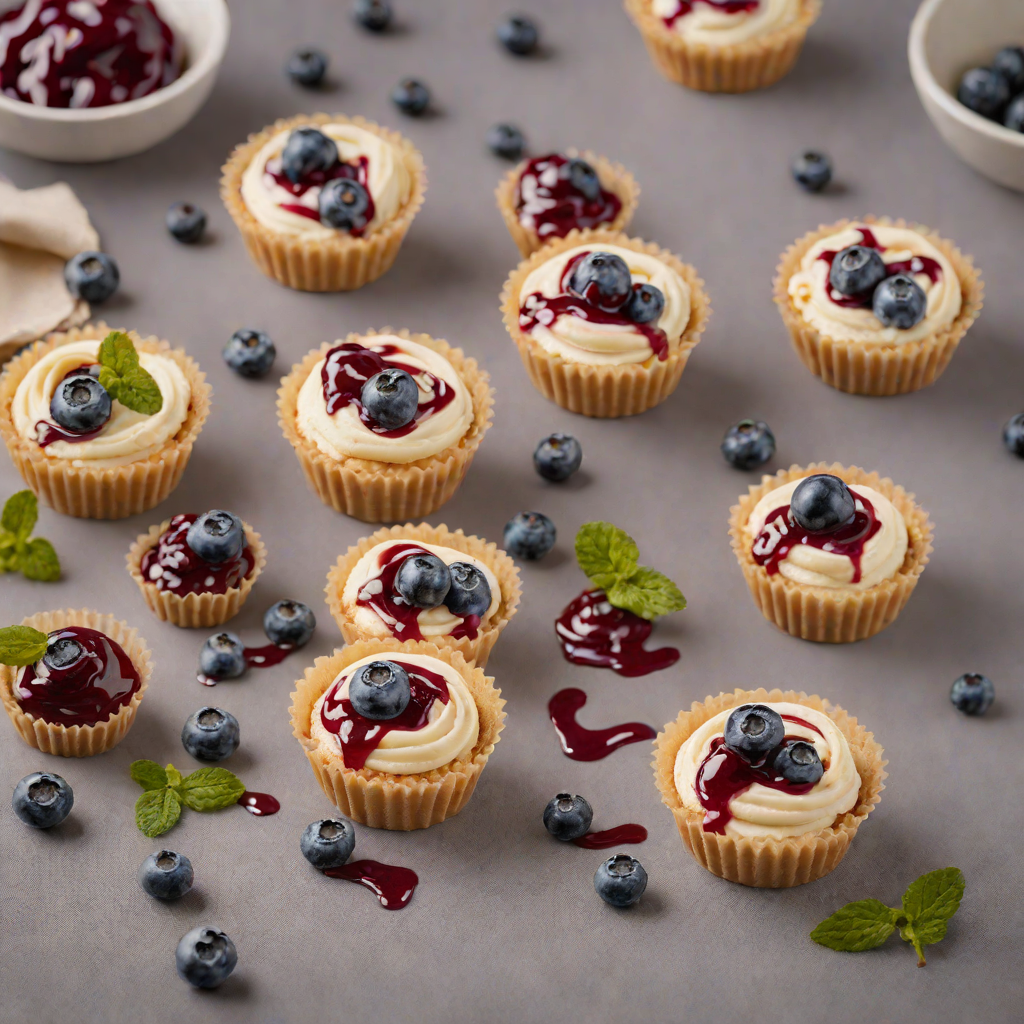 No-Bake Cheesecake Cups with Blueberry Swirl
