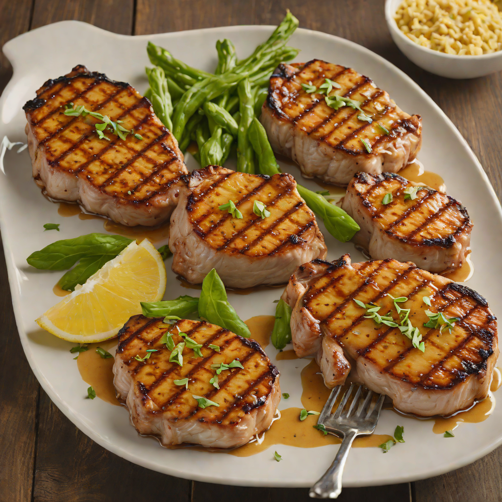Three Rivers Spiced Grilled Pork Chops with Mustard Glaze