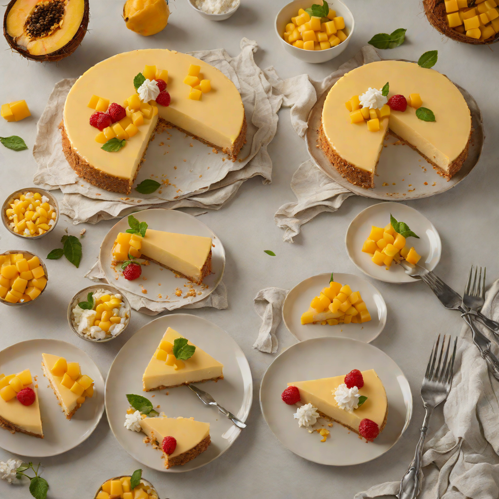 No-Bake Coconut Mango Cheesecake