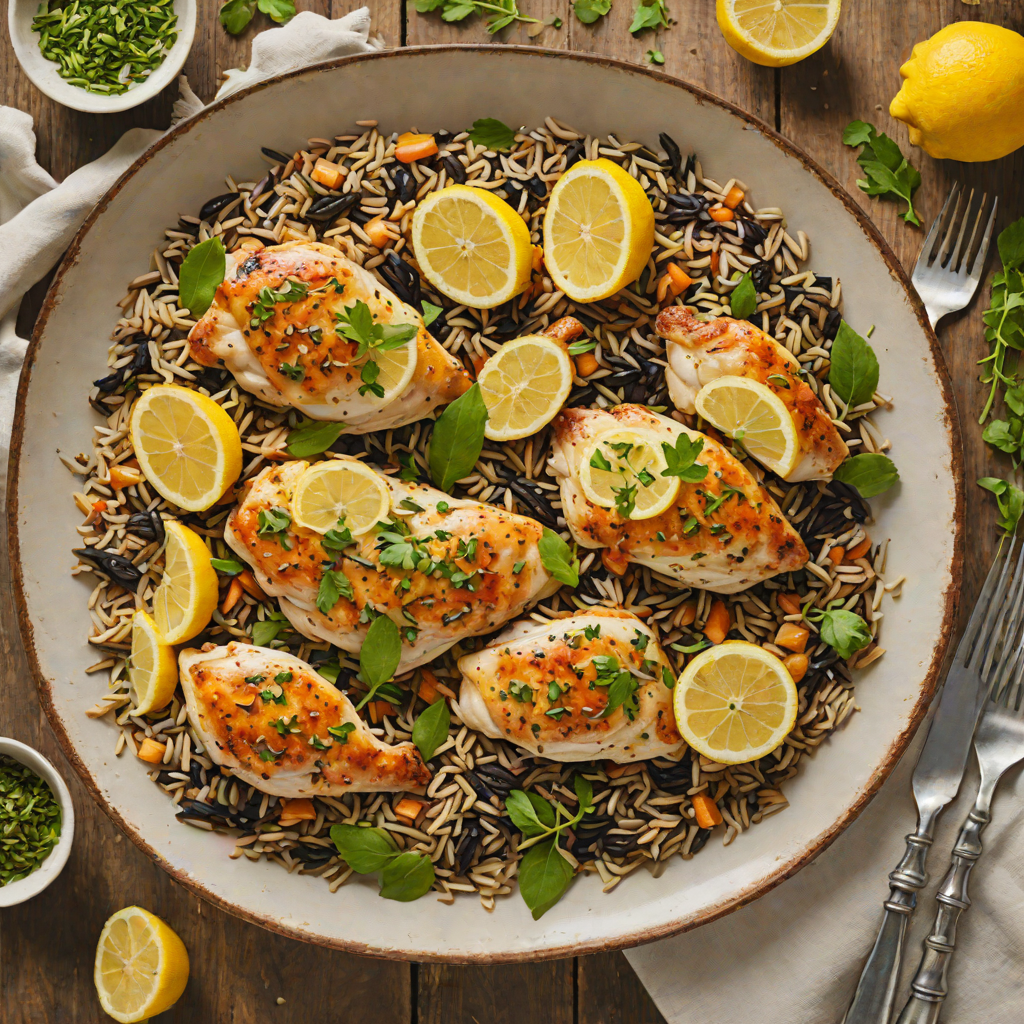 One-Pot Lemon Herb Chicken with Wild Rice