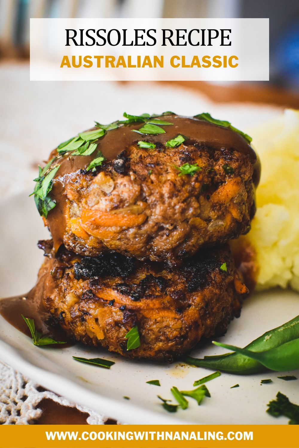 Traditional Australian Lamb Rissoles with Onion and Herbs