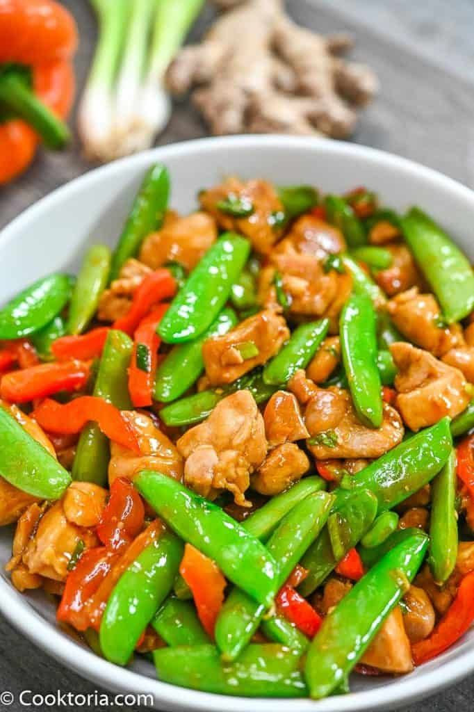 Honey-Glazed Chicken Stir-Fry with Snap Peas