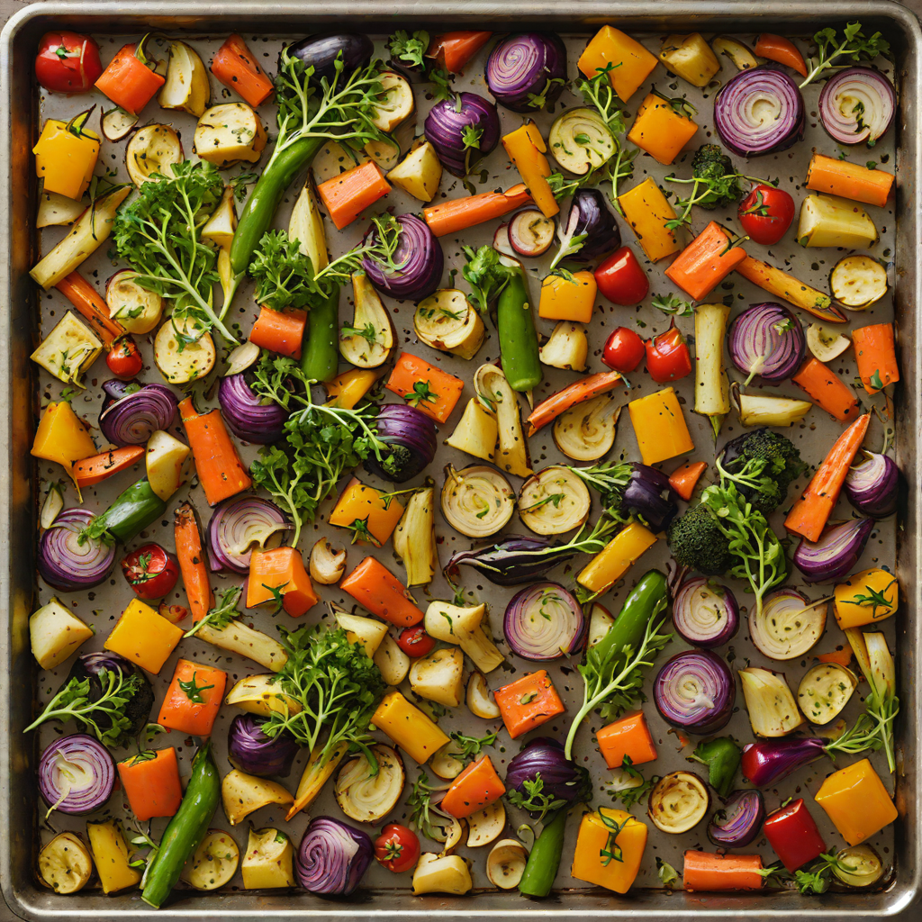 Sheet Pan Roasted Old-World Vegetables with Garlic and Thyme