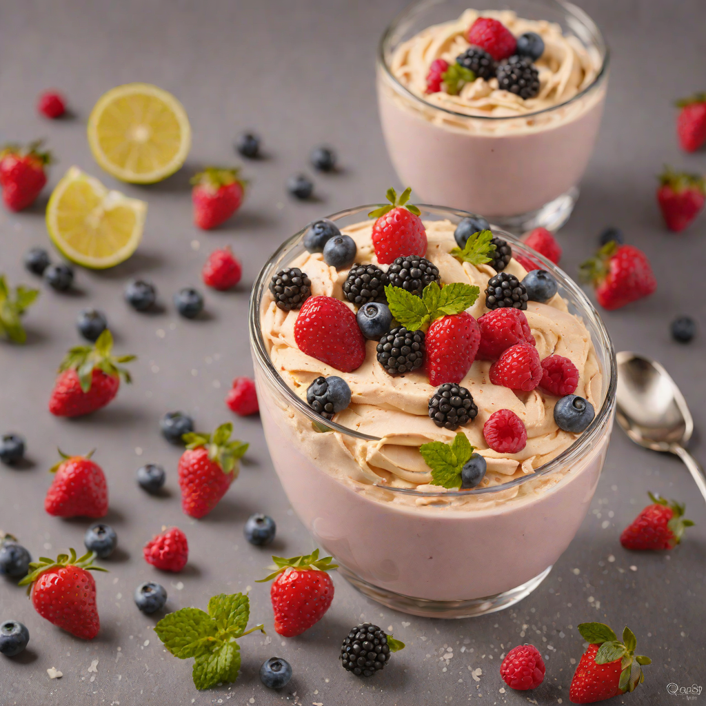Quick Blender Berry Cheesecake Mousse