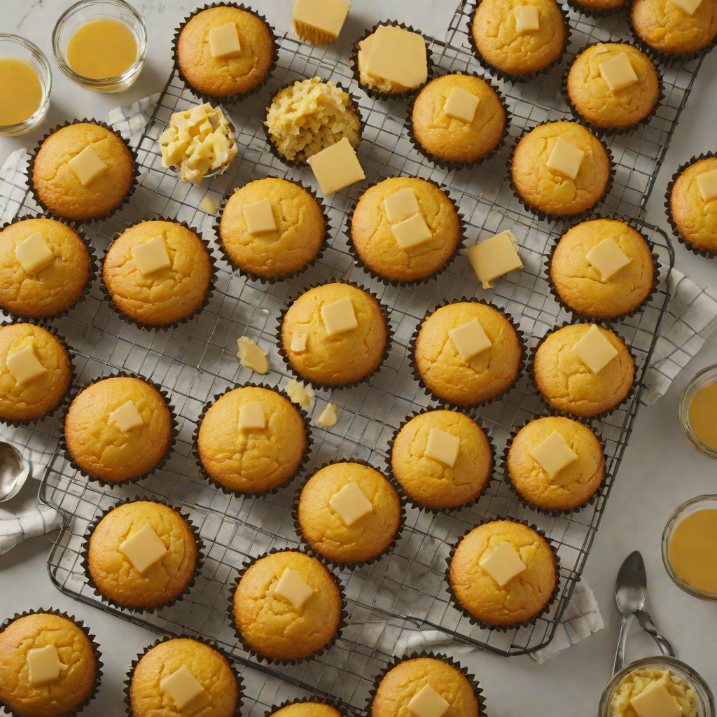 Memphis-Inspired Sweet Cornbread Muffins with Honey Butter