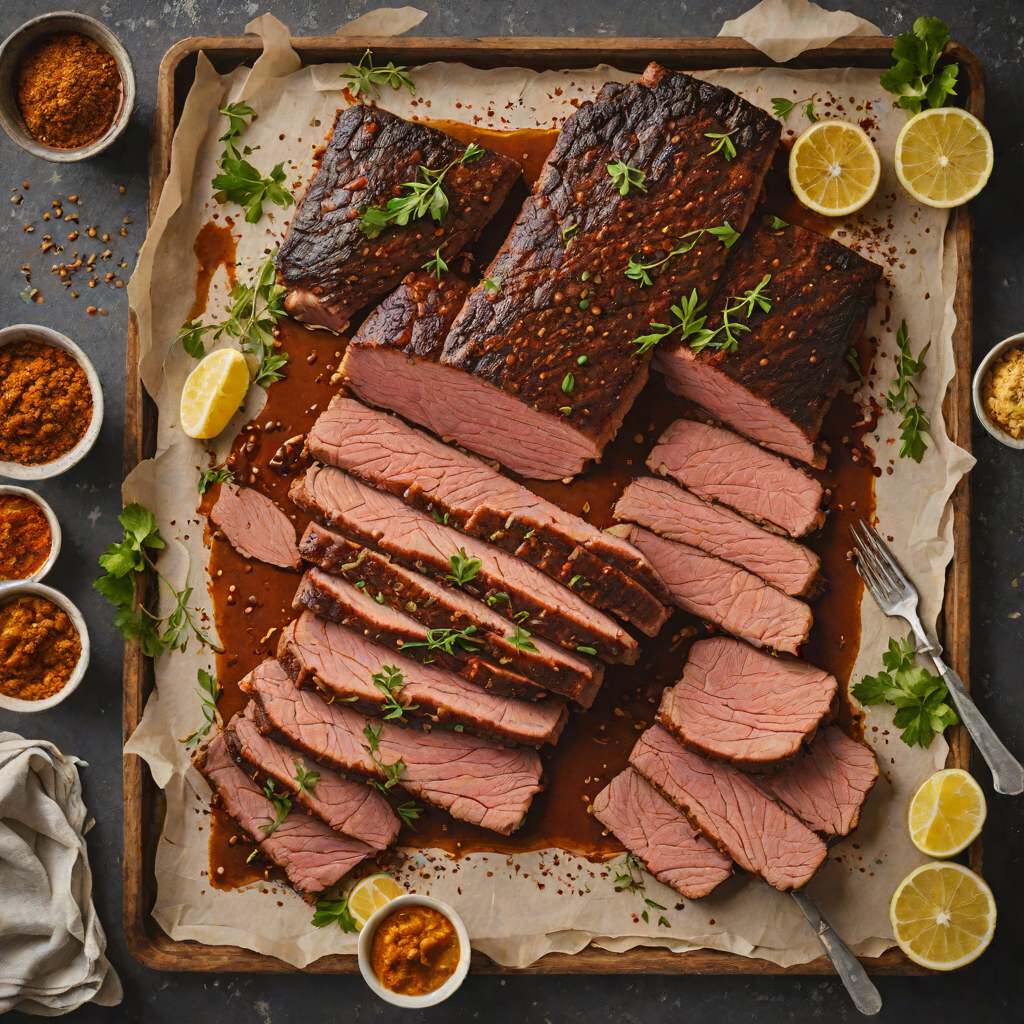 Sheet Pan Smoked Beef Brisket with Texas-Style Dry Rub