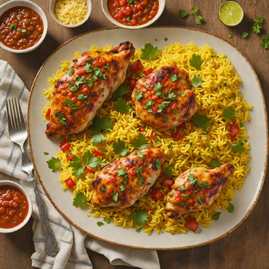 Spanish-Style Sofrito Chicken with Saffron Rice