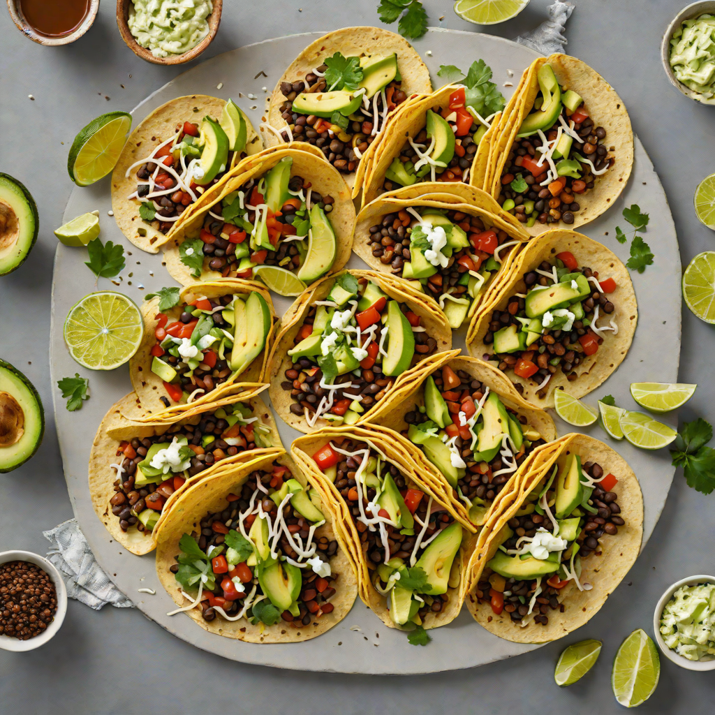 Chipotle-Spiced Black Bean Tacos with Avocado Crema