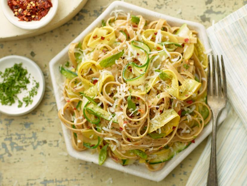 Zucchini Ribbon Pasta with Hidden Cheese Sauce