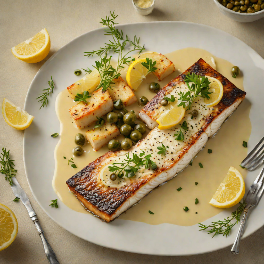 Pan-Seared Sea Bass with Lemon-Caper Beurre Blanc