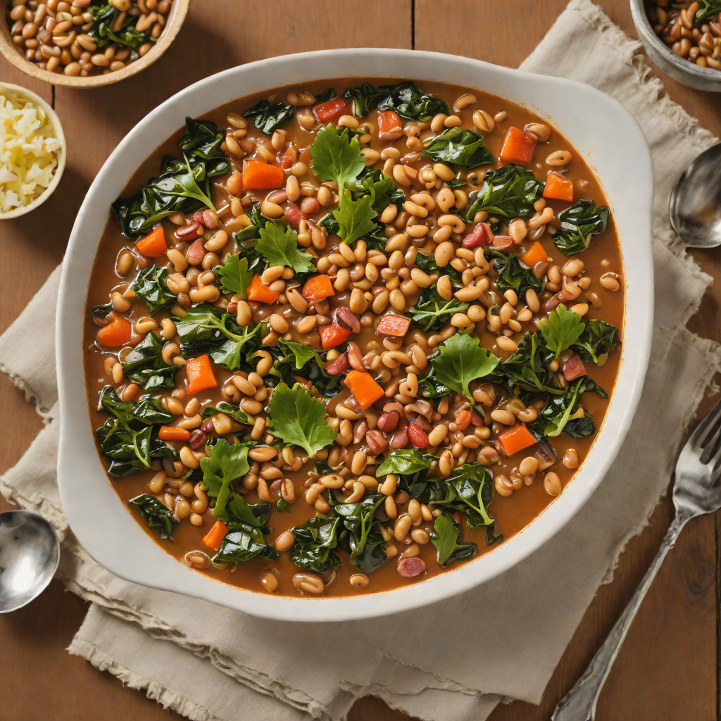 Spicy Black-Eyed Pea and Collard Green Stew