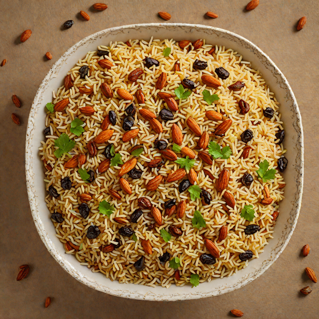 Sweet Spiced Zanzibar Pilau Rice with Raisins and Almonds