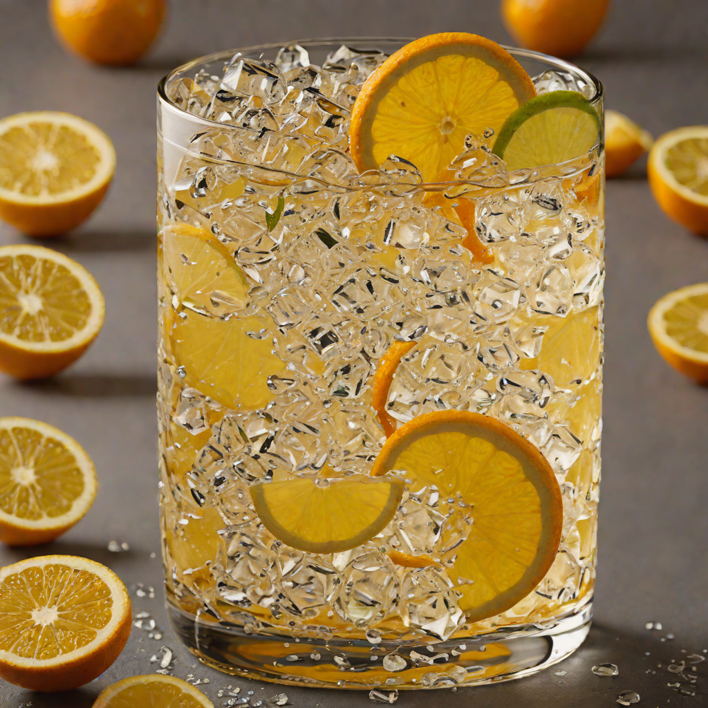 Citrus-Infused Bourbon Highball with Soda Water