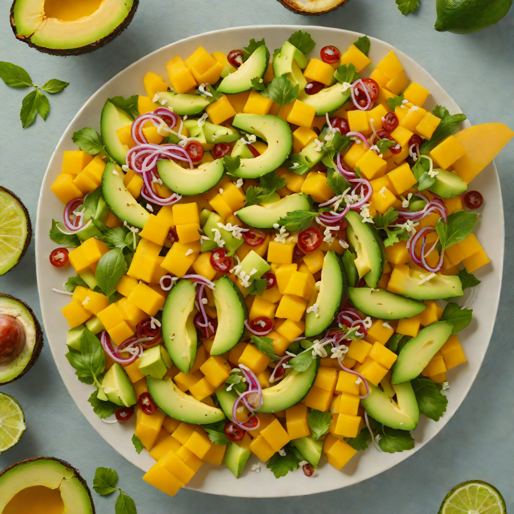 Fiber-Optic Inspired Mango and Avocado Salad