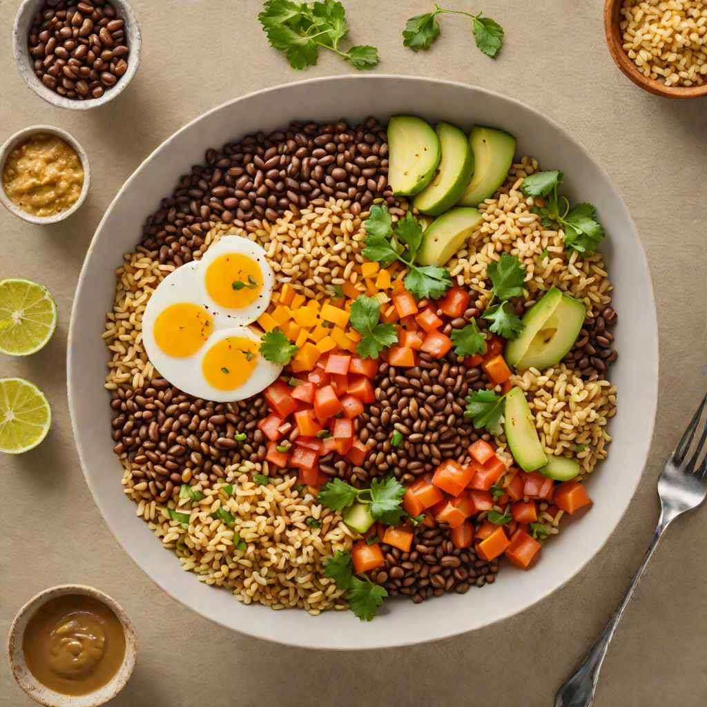 PILA-Inspired Layered Lentil and Quinoa Power Bowl