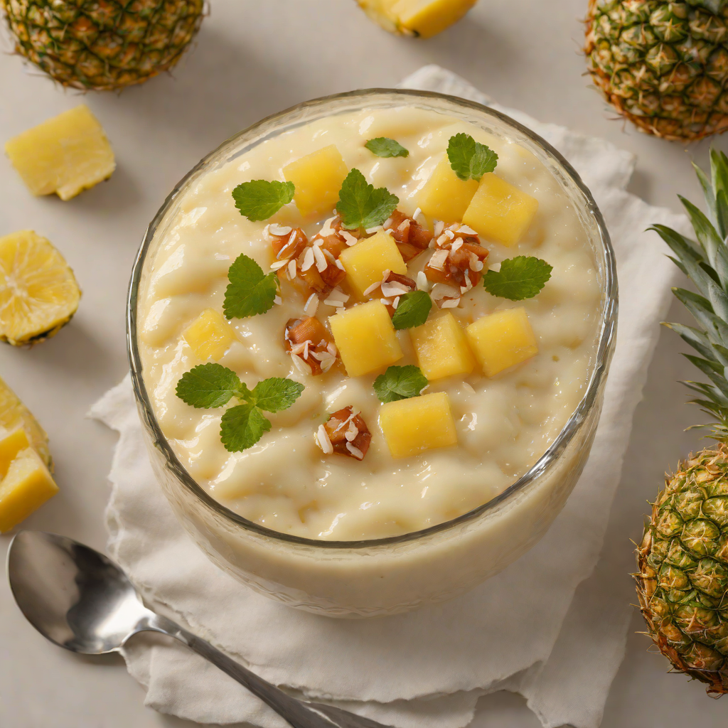 Pineapple and Coconut Tapioca Pudding with Brazilian Sweetened Condensed Milk