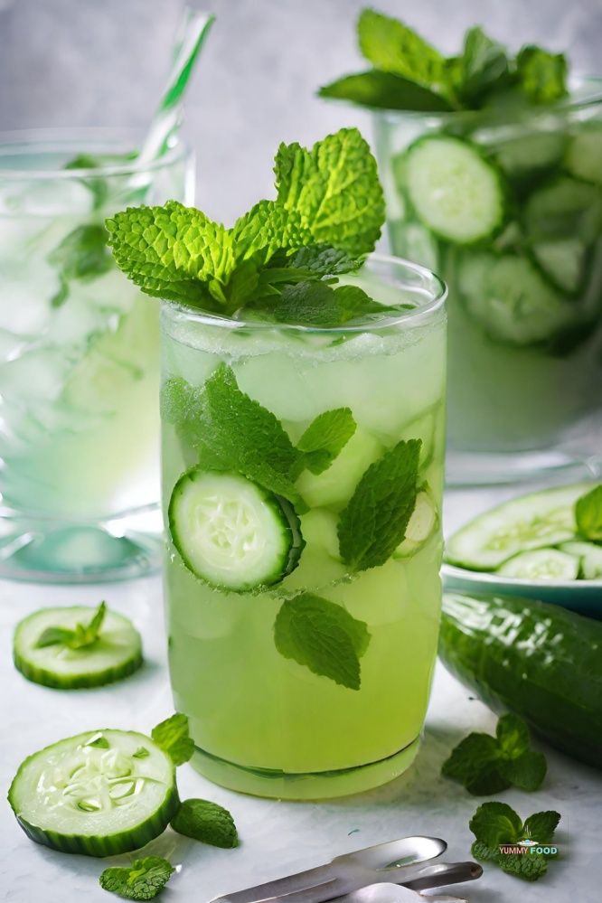 Chilled Cucumber-Mint Mezcal Cooler