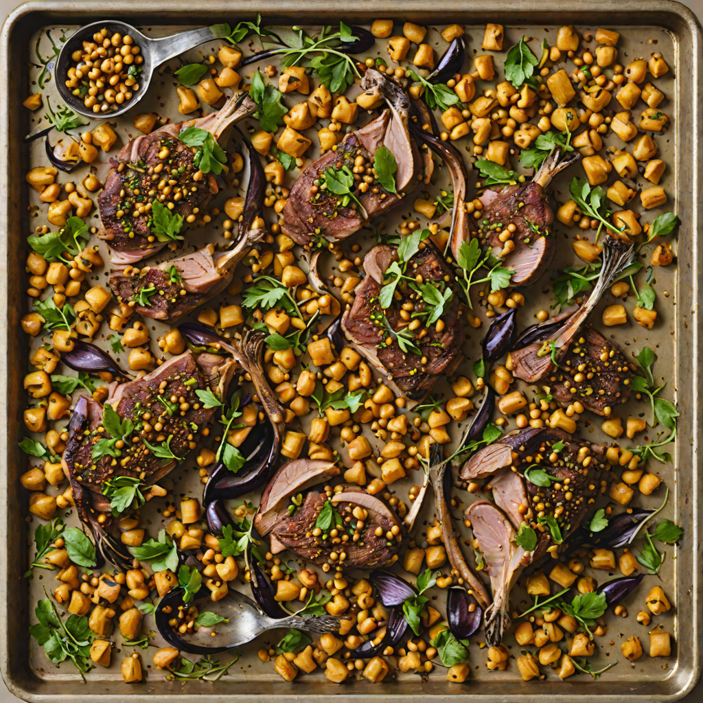 Sheet Pan Za’atar Lamb with Roasted Eggplant and Chickpeas