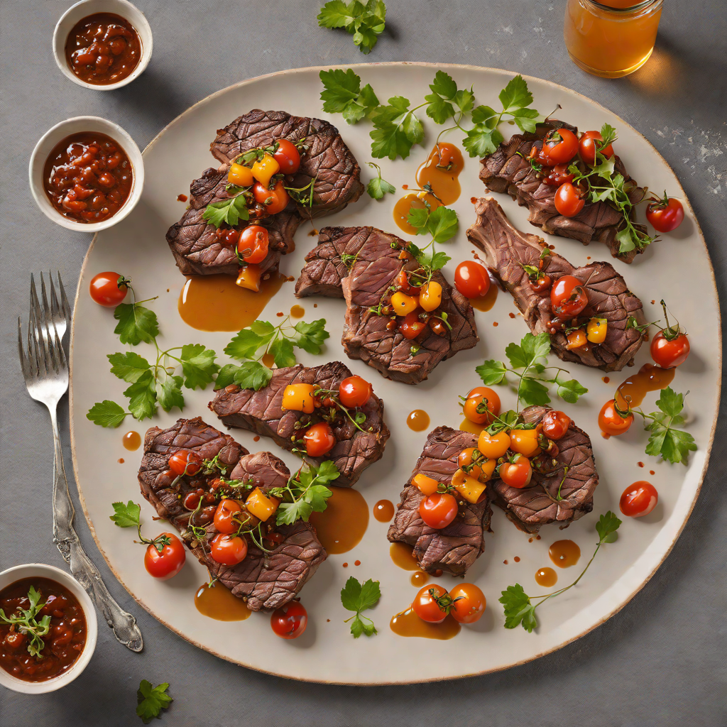 Roasted Kangaroo Steaks with Bush Tomato Chutney