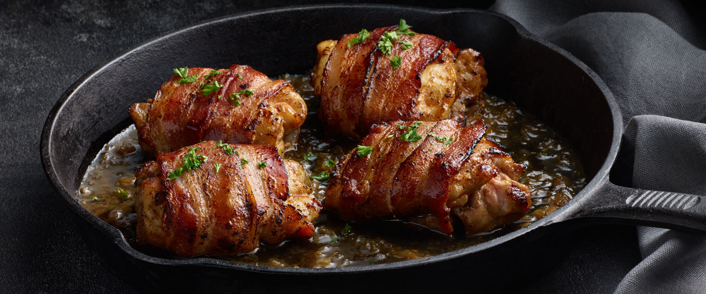 Bacon-Wrapped Chicken with Apple Cider Glaze