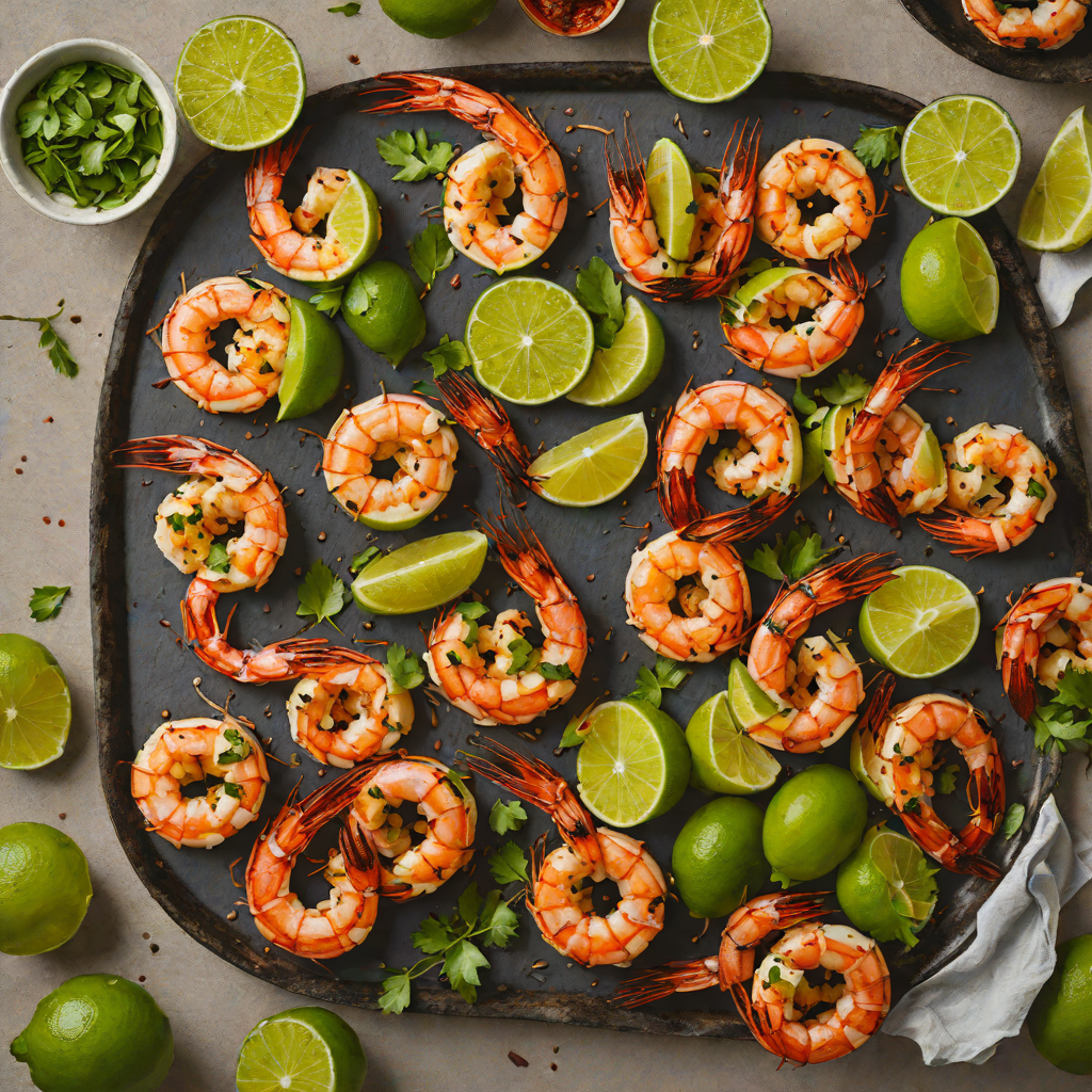 Charcoal-Grilled Spicy Lime Shrimp