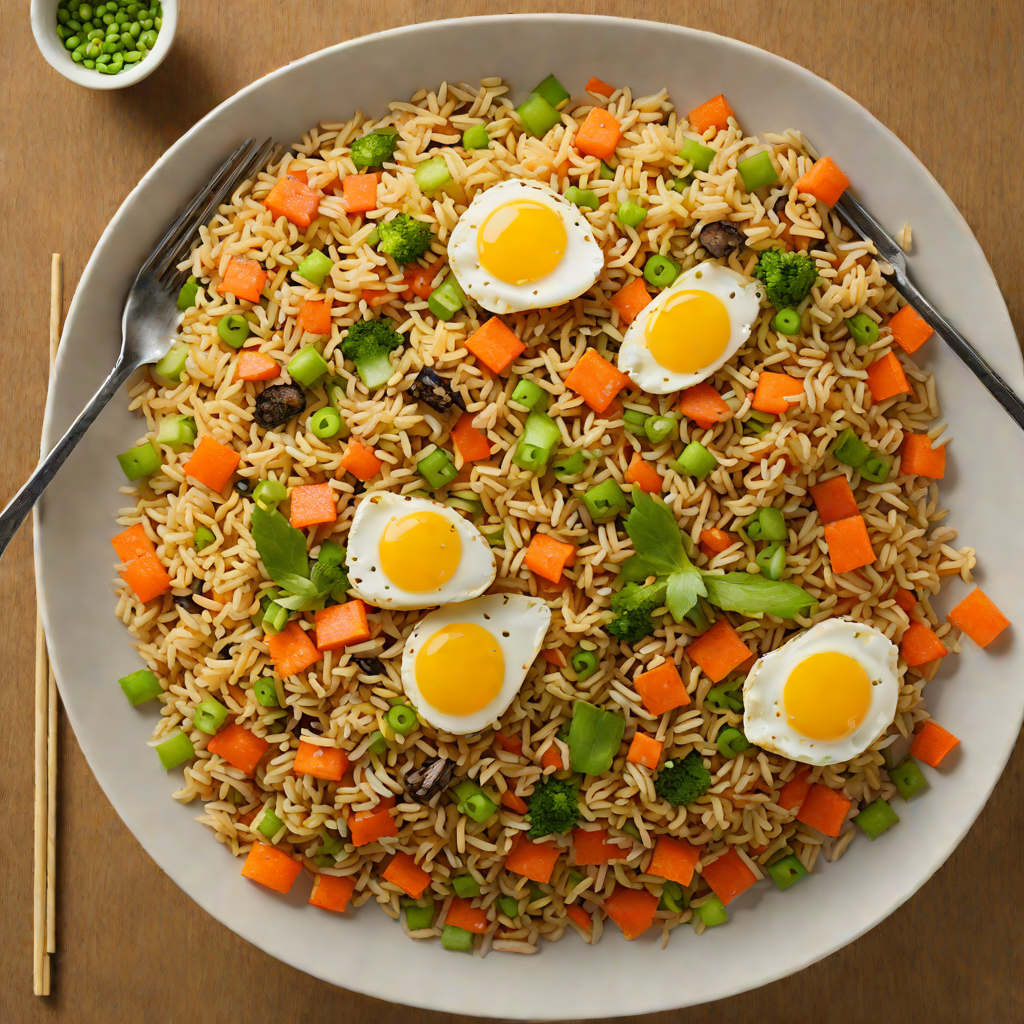 Hibachi Scallion Fried Rice with Egg and Carrots