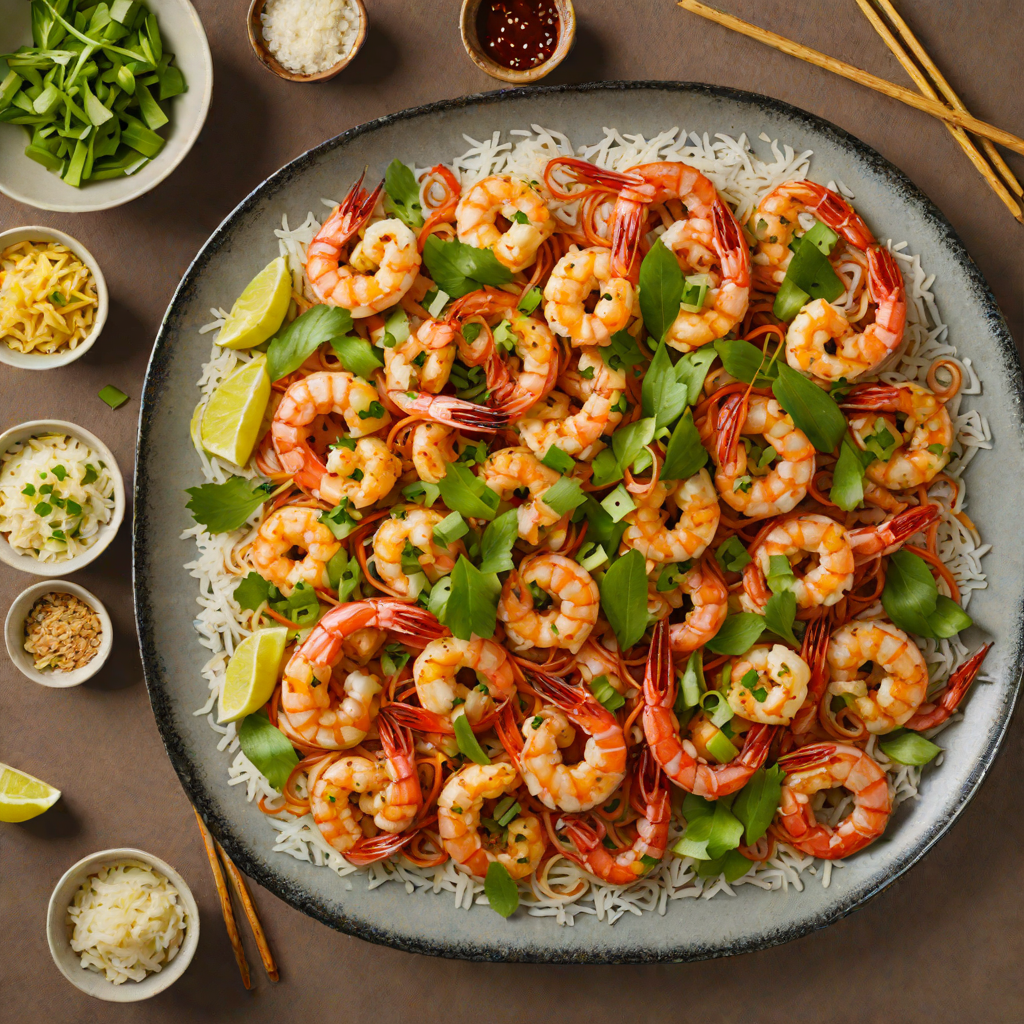 Shrimp Teppanyaki with Garlic Butter and Scallions