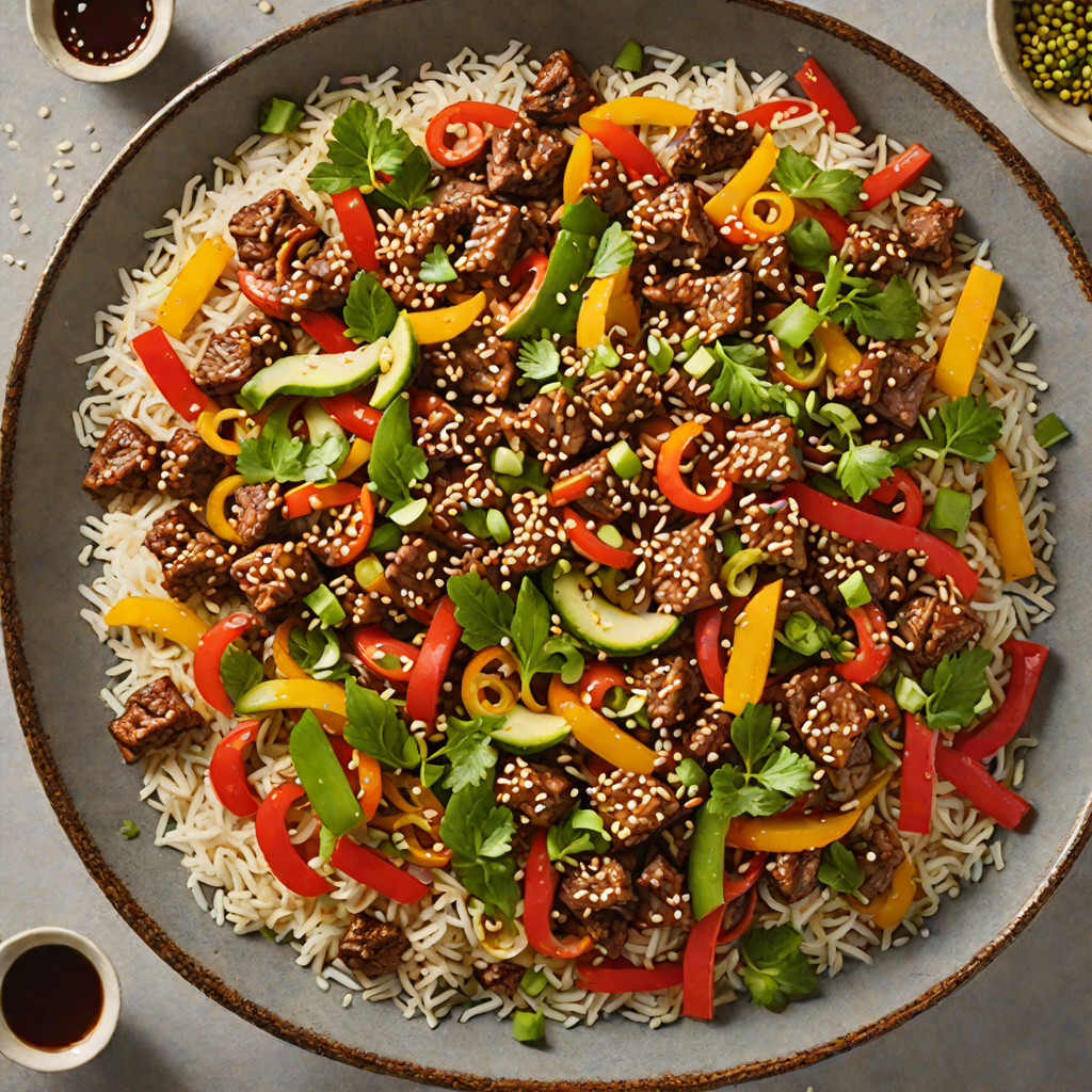 Spicy Korean-Style Beef Stir Fry with Sesame Seeds