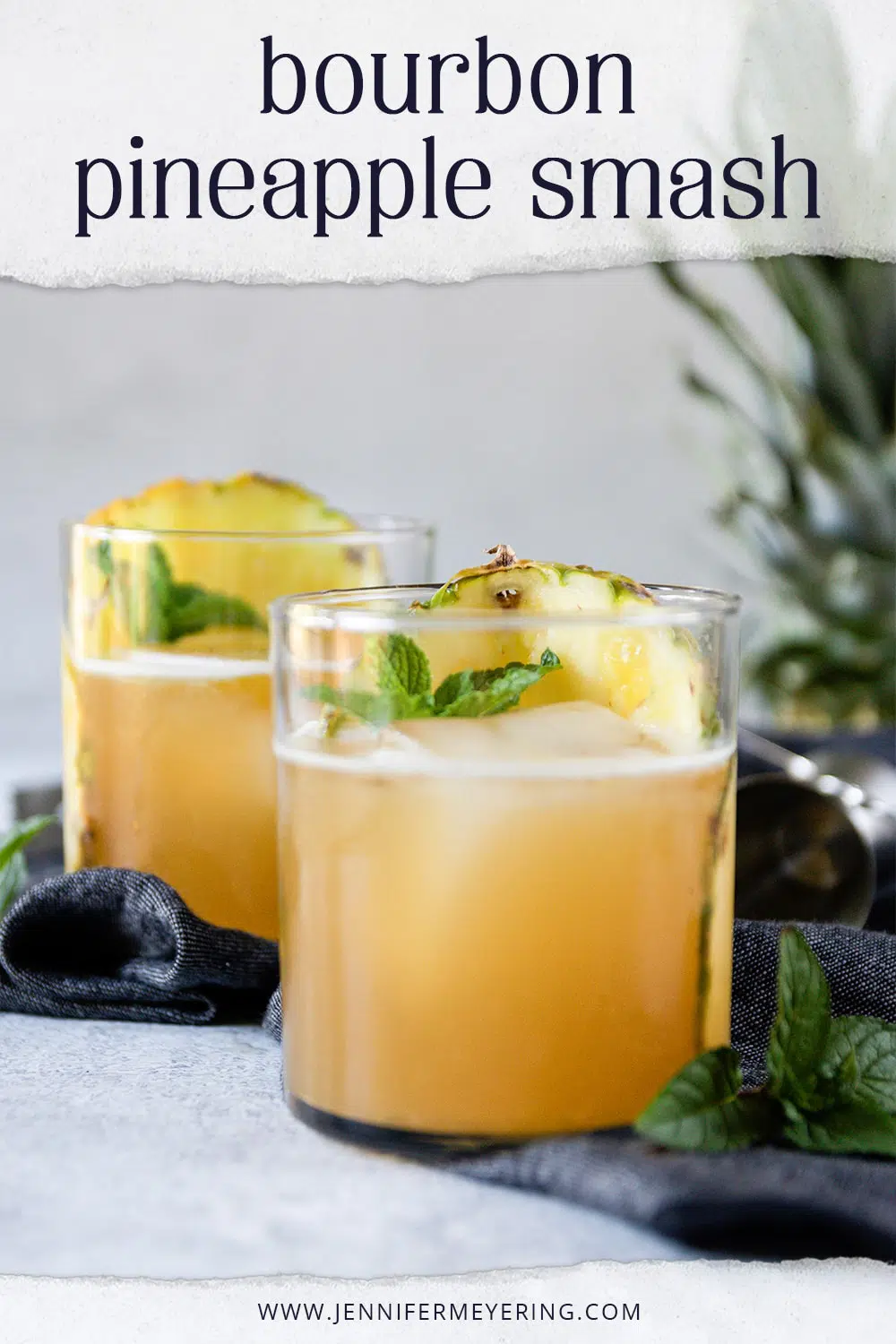 Caramelized Pineapple Bourbon Smash