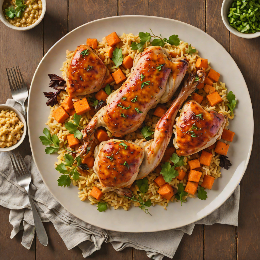 Pan-Roasted Chicken with Arkansas Sweet Potato Mash