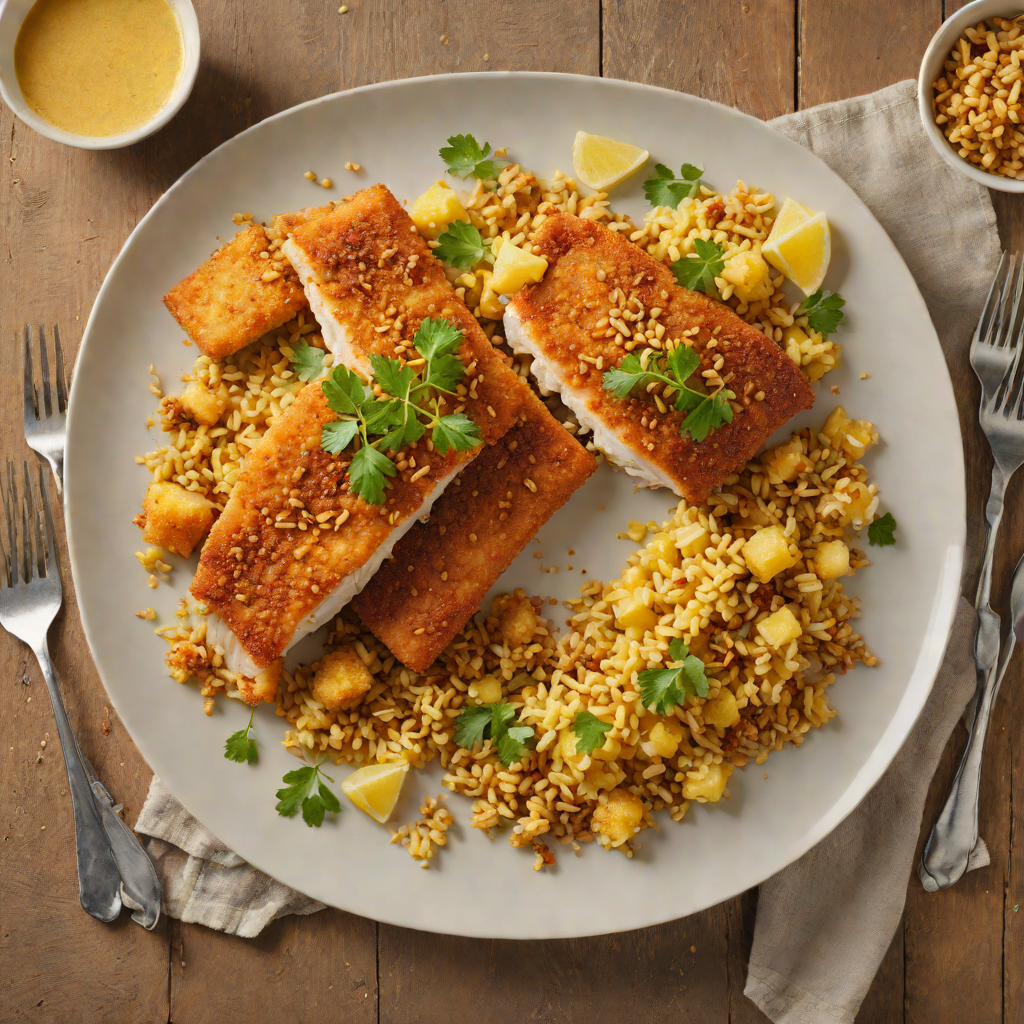Pan-Seared Catfish with Cajun Butter and Cornbread Crumble