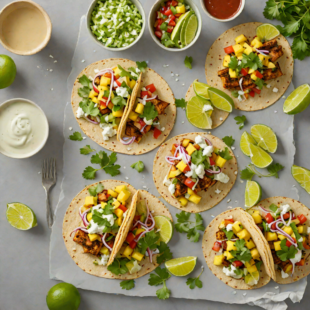 Grilled Mahi-Mahi Tacos with Pineapple Salsa and Cilantro Lime Crema