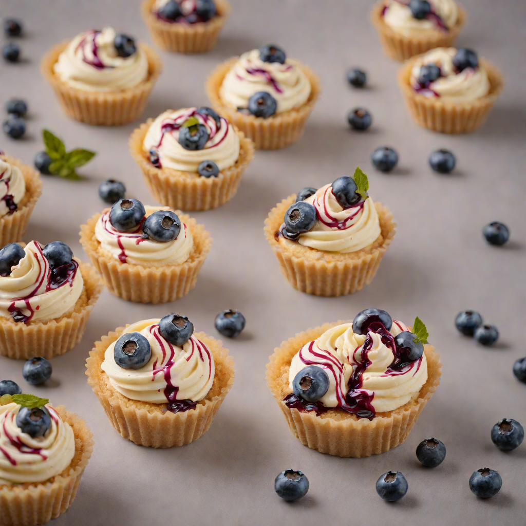No-Bake Vanilla Cheesecake Cups with Blueberry Swirl
