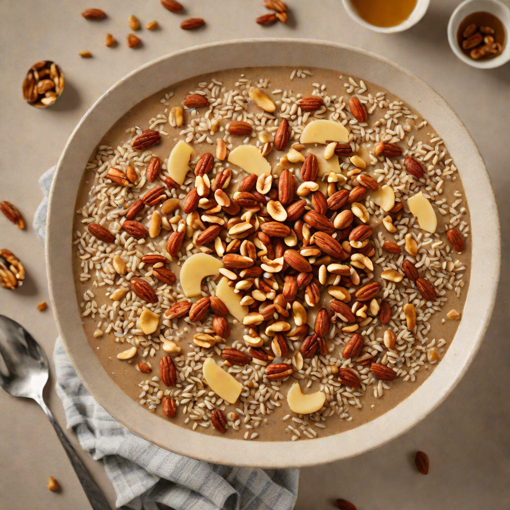 Teff and Honey Breakfast Porridge with Toasted Nuts