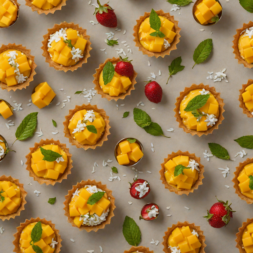Quick No-Bake Coconut Mango Tartlets