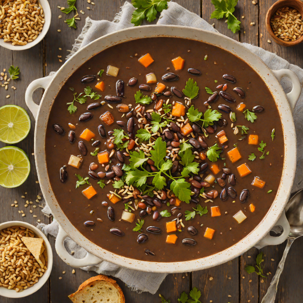 Slow-Simmered Black Bean Soup with Anise and Oregano