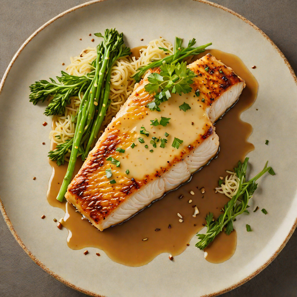 Pan-Seared Chilean Sea Bass with Miso-Butter Glaze