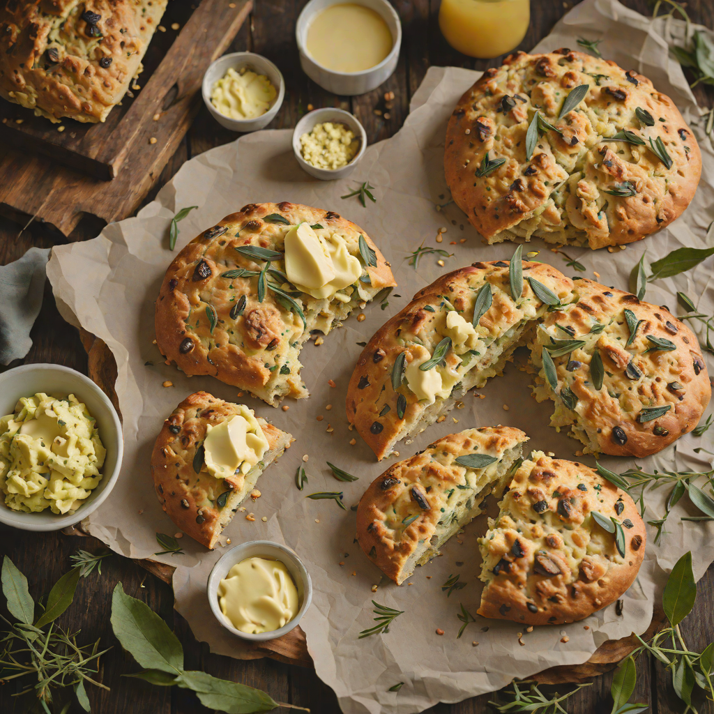 Rustic Campfire Bannock Bread with Sage Butter