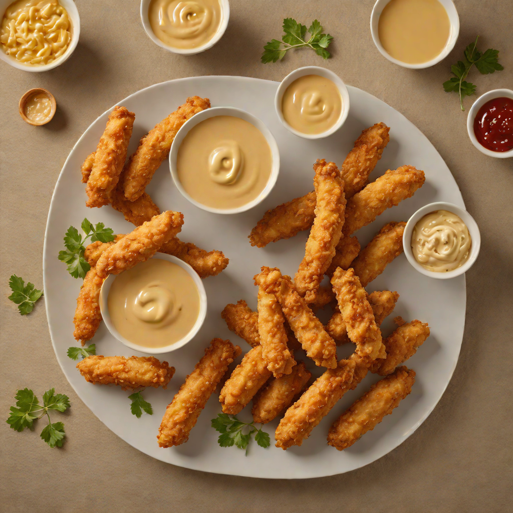 Pan-Seared Chicken Fingers with Spicy Honey Mustard Dip