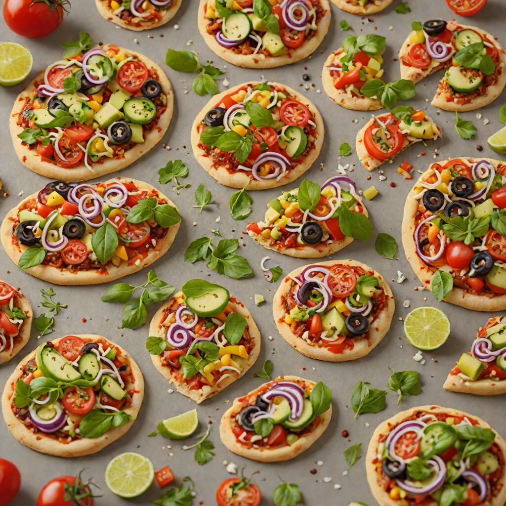 Soft Mini Pita Pizzas with Fresh Veggies