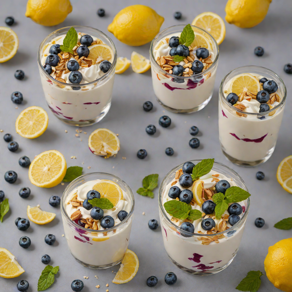 No-Bake Lemon Blueberry Yogurt Parfaits
