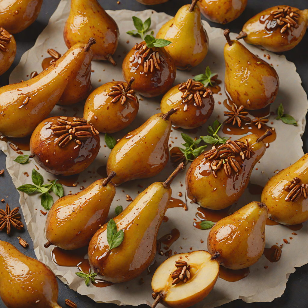 Oven-Roasted Pears with Cinnamon and Honey Glaze